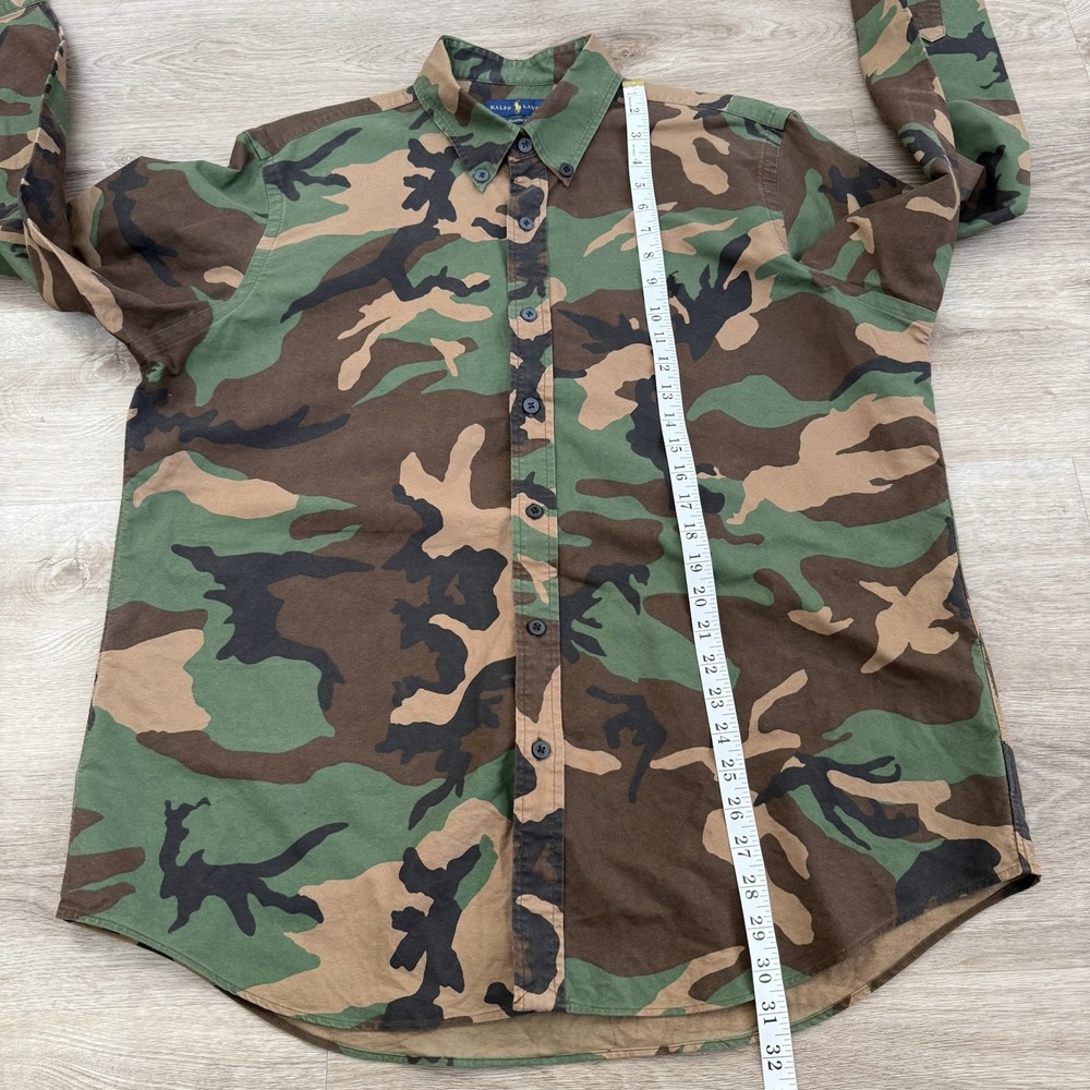 Polo Ralph Lauren Long Sleeve Classic Fit Oxford Button Down Shirt Camouflage XL - Picture 9 of 11
